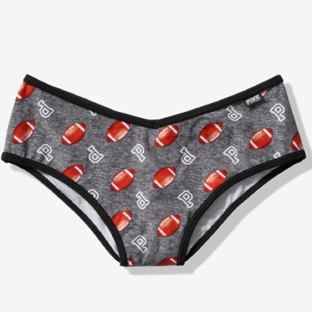 NWT VS Pink 🏈 COTTON CHEEKSTER- Football Print